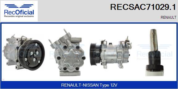 RECOFICIAL RECSAC71029.1 - Compresseur, climatisation cwaw.fr