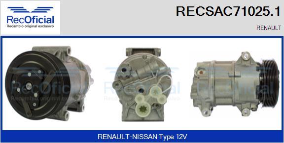 RECOFICIAL RECSAC71025.1 - Compresseur, climatisation cwaw.fr