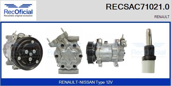 RECOFICIAL RECSAC71021.0 - Compresseur, climatisation cwaw.fr