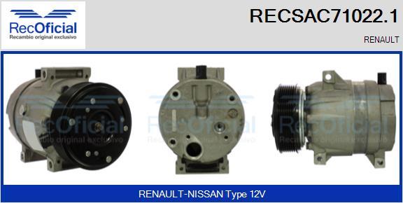 RECOFICIAL RECSAC71022.1 - Compresseur, climatisation cwaw.fr