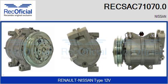 RECOFICIAL RECSAC71070.0 - Compresseur, climatisation cwaw.fr