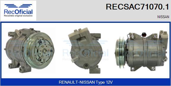 RECOFICIAL RECSAC71070.1 - Compresseur, climatisation cwaw.fr