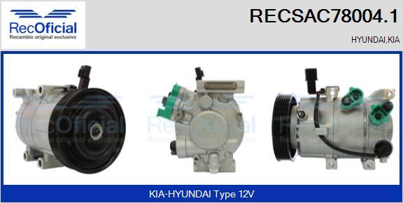 RECOFICIAL RECSAC78004.1 - Compresseur, climatisation cwaw.fr