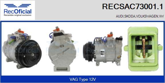 RECOFICIAL RECSAC73001.1 - Compresseur, climatisation cwaw.fr