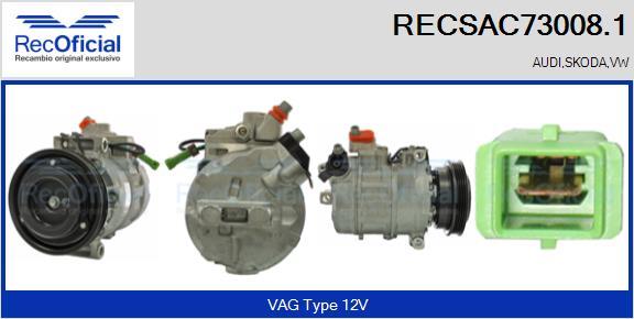 RECOFICIAL RECSAC73008.1 - Compresseur, climatisation cwaw.fr