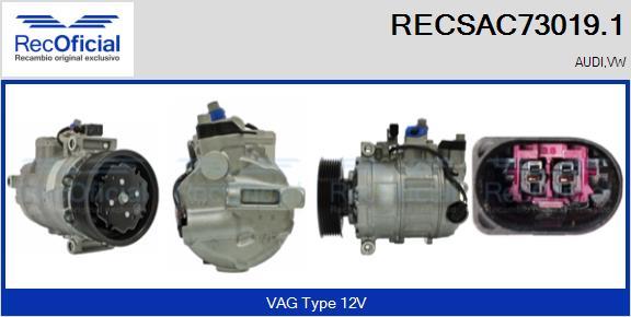 RECOFICIAL RECSAC73019.1 - Compresseur, climatisation cwaw.fr