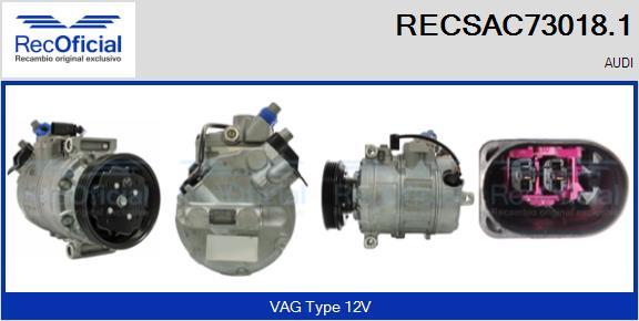 RECOFICIAL RECSAC73018.1 - Compresseur, climatisation cwaw.fr