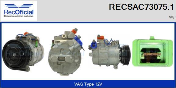 RECOFICIAL RECSAC73075.1 - Compresseur, climatisation cwaw.fr