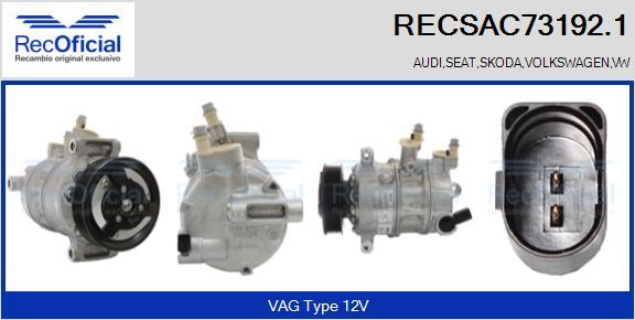 RECOFICIAL RECSAC73192.1 - Compresseur, climatisation cwaw.fr