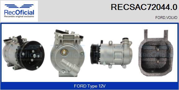 RECOFICIAL RECSAC72044.0 - Compresseur, climatisation cwaw.fr