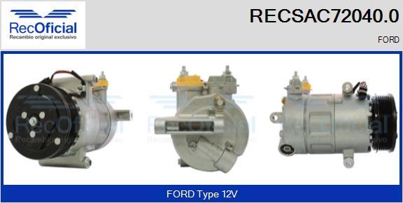 RECOFICIAL RECSAC72040.0 - Compresseur, climatisation cwaw.fr