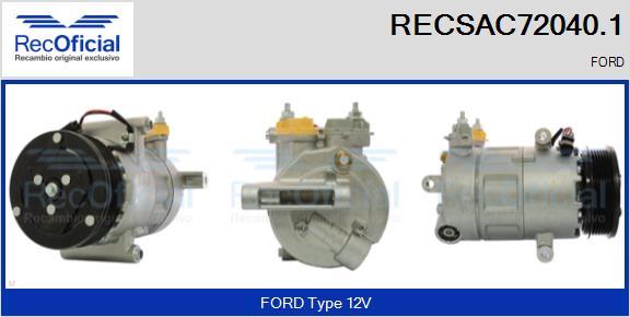 RECOFICIAL RECSAC72040.1 - Compresseur, climatisation cwaw.fr