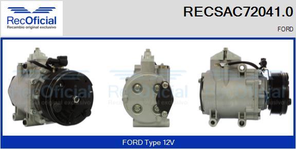 RECOFICIAL RECSAC72041.0 - Compresseur, climatisation cwaw.fr