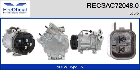 RECOFICIAL RECSAC72048.0 - Compresseur, climatisation cwaw.fr