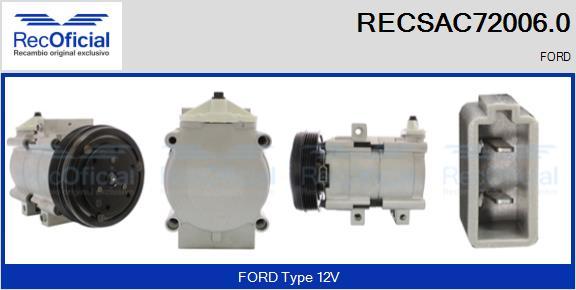 RECOFICIAL RECSAC72006.0 - Compresseur, climatisation cwaw.fr