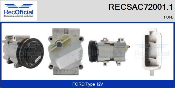 RECOFICIAL RECSAC72001.1 - Compresseur, climatisation cwaw.fr