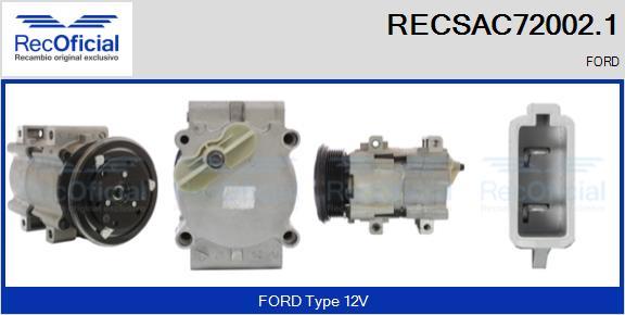 RECOFICIAL RECSAC72002.1 - Compresseur, climatisation cwaw.fr