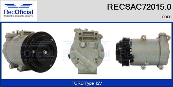 RECOFICIAL RECSAC72015.0 - Compresseur, climatisation cwaw.fr