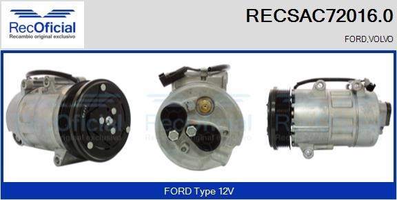 RECOFICIAL RECSAC72016.0 - Compresseur, climatisation cwaw.fr