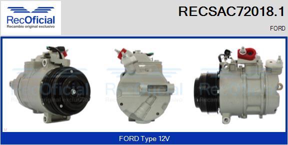 RECOFICIAL RECSAC72018.1 - Compresseur, climatisation cwaw.fr