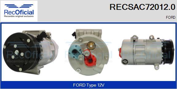 RECOFICIAL RECSAC72012.0 - Compresseur, climatisation cwaw.fr