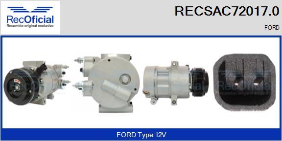 RECOFICIAL RECSAC72017.0 - Compresseur, climatisation cwaw.fr