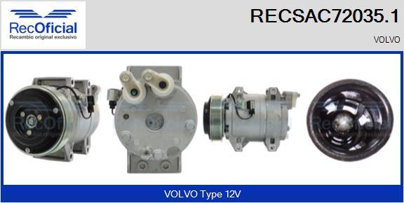 RECOFICIAL RECSAC72035.1 - Compresseur, climatisation cwaw.fr