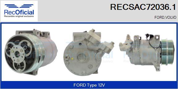 RECOFICIAL RECSAC72036.1 - Compresseur, climatisation cwaw.fr