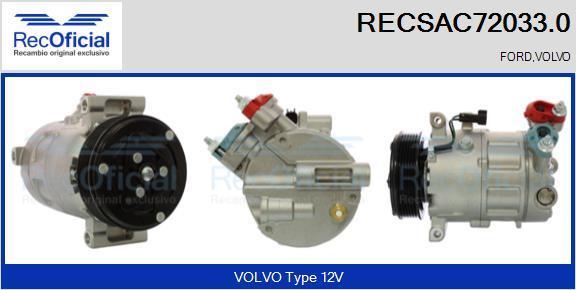 RECOFICIAL RECSAC72033.0 - Compresseur, climatisation cwaw.fr