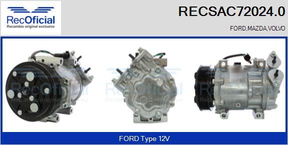 RECOFICIAL RECSAC72024.0 - Compresseur, climatisation cwaw.fr