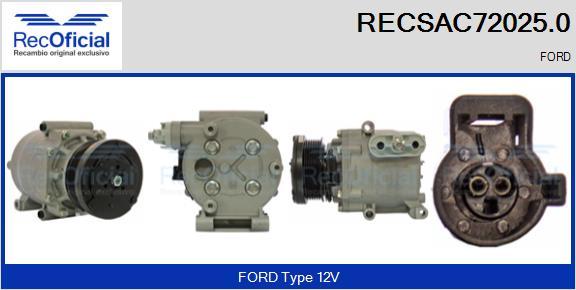 RECOFICIAL RECSAC72025.0 - Compresseur, climatisation cwaw.fr