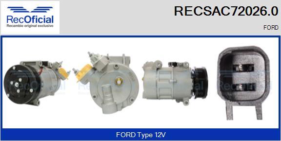 RECOFICIAL RECSAC72026.0 - Compresseur, climatisation cwaw.fr