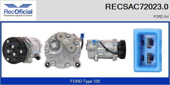 RECOFICIAL RECSAC72023.0 - Compresseur, climatisation cwaw.fr