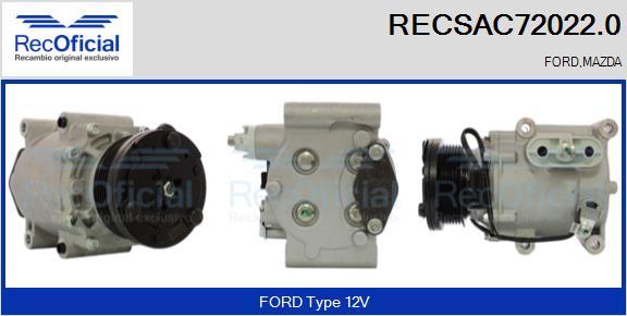 RECOFICIAL RECSAC72022.0 - Compresseur, climatisation cwaw.fr