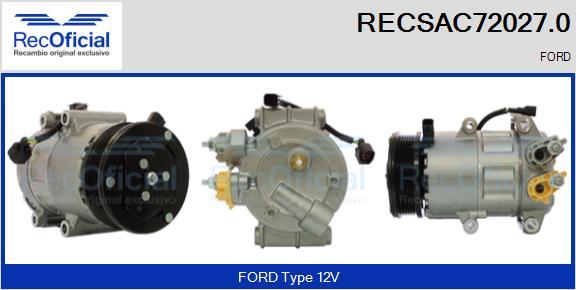 RECOFICIAL RECSAC72027.0 - Compresseur, climatisation cwaw.fr