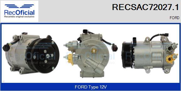 RECOFICIAL RECSAC72027.1 - Compresseur, climatisation cwaw.fr