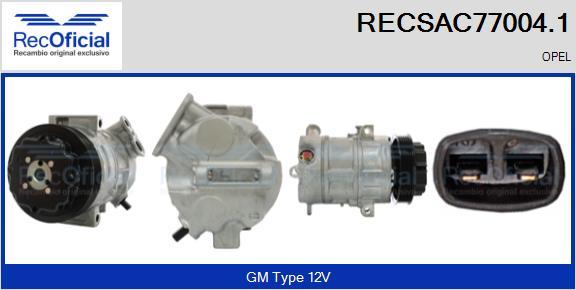 RECOFICIAL RECSAC77004.1 - Compresseur, climatisation cwaw.fr