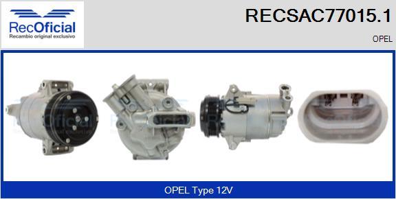 RECOFICIAL RECSAC77015.1 - Compresseur, climatisation cwaw.fr