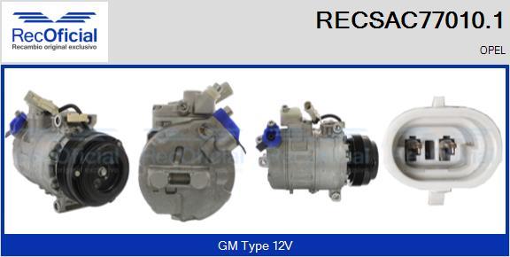 RECOFICIAL RECSAC77010.1 - Compresseur, climatisation cwaw.fr