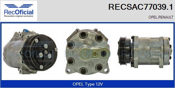 RECOFICIAL RECSAC77039.1 - Compresseur, climatisation cwaw.fr