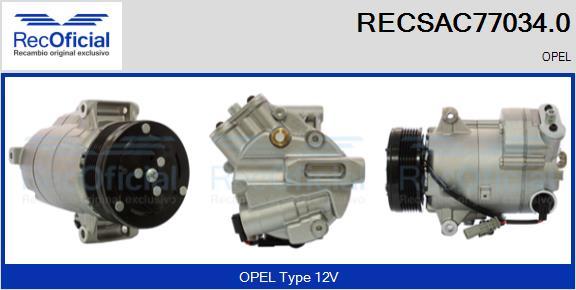 RECOFICIAL RECSAC77034.0 - Compresseur, climatisation cwaw.fr