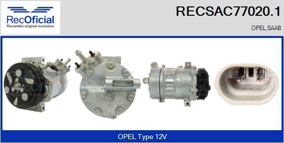 RECOFICIAL RECSAC77020.1 - Compresseur, climatisation cwaw.fr