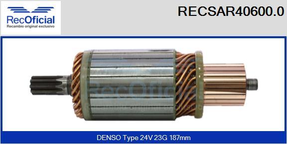 RECOFICIAL RECSAR40600.0 - Induit, démarreur cwaw.fr