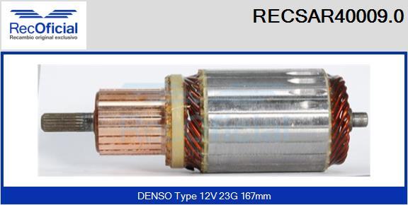 RECOFICIAL RECSAR40009.0 - Induit, démarreur cwaw.fr