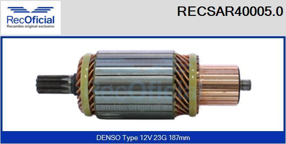 RECOFICIAL RECSAR40005.0 - Induit, démarreur cwaw.fr