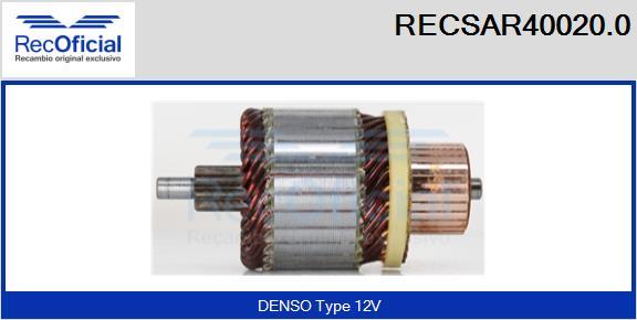 RECOFICIAL RECSAR40020.0 - Induit, démarreur cwaw.fr