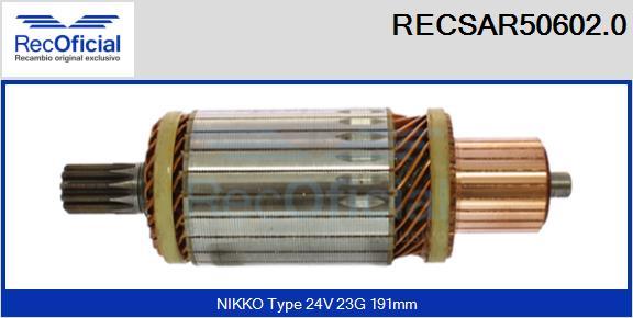 RECOFICIAL RECSAR50602.0 - Induit, démarreur cwaw.fr