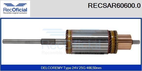 RECOFICIAL RECSAR60600.0 - Induit, démarreur cwaw.fr