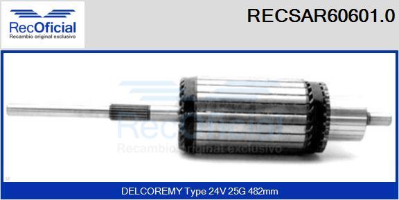 RECOFICIAL RECSAR60601.0 - Induit, démarreur cwaw.fr