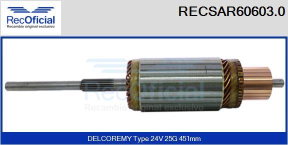 RECOFICIAL RECSAR60603.0 - Induit, démarreur cwaw.fr